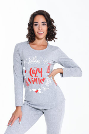 Natália – Karácsonyi-Hosszú pamut pizsama